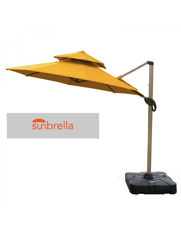 Sunbrella Round Shape Cantilever Umbrella with waterbase