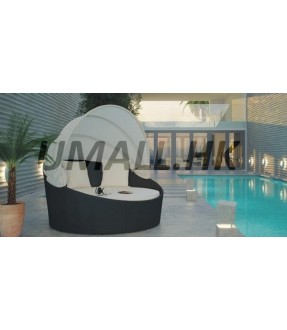 Round-Shape Daybed with Canopy