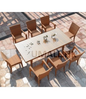 Dining table with 8 chairs set