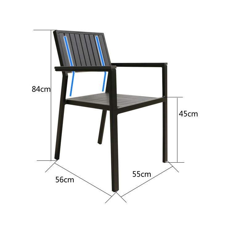 Matte Grey Polywood Chair