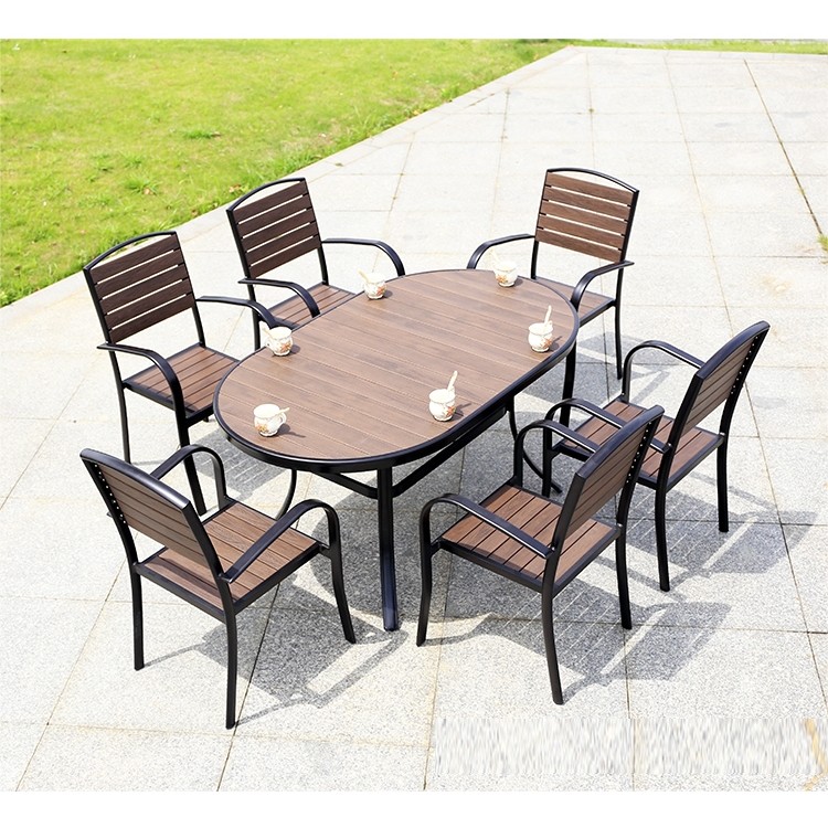 Polywood Oval shape table set - straight board