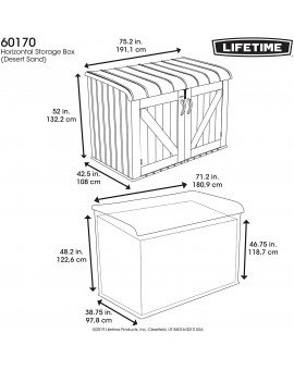 LIFETIME 60170 大型戶外儲物箱