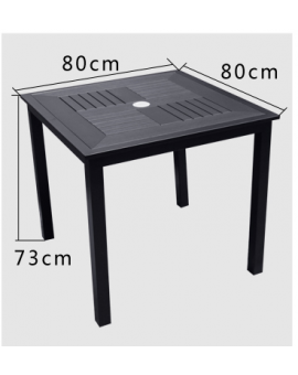 Matte Grey Polywood Table 80*80cm