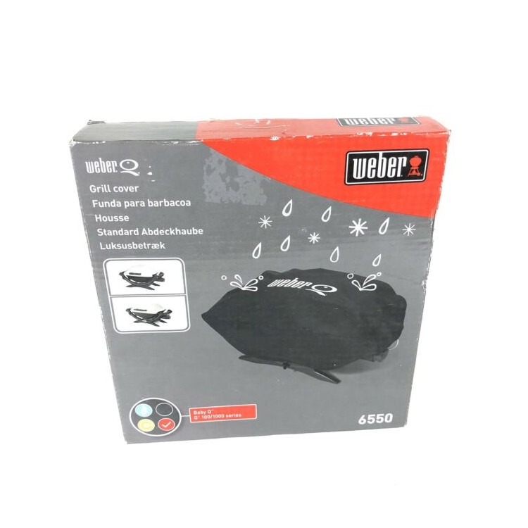 Weber 6550 Vinyl Cover for Weber Baby Q, Q-100 and Q-120 Grills