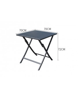 Foldable aluminum table set 2+1