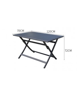 Foldable aluminum table set 6+1