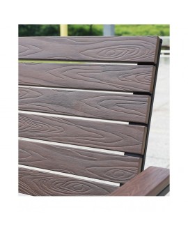 Polywood table and chair - teak color