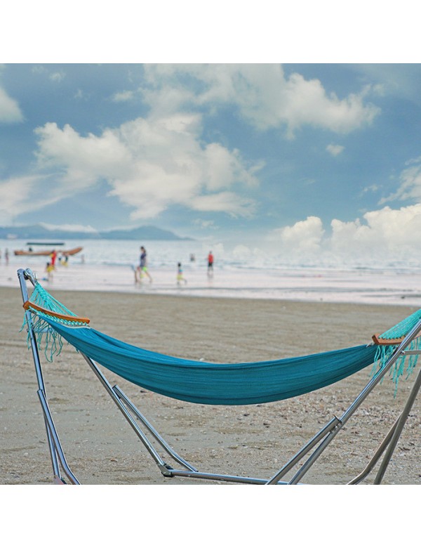 Double hammock swing with stainless steel stand