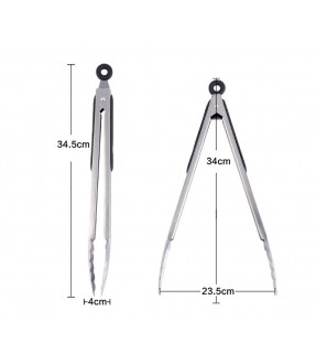 Stainless steel grill tongs